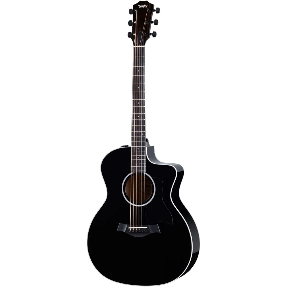 Taylor 214ce Plus Acoustic Electric Guitar (Black) inc AeroCase