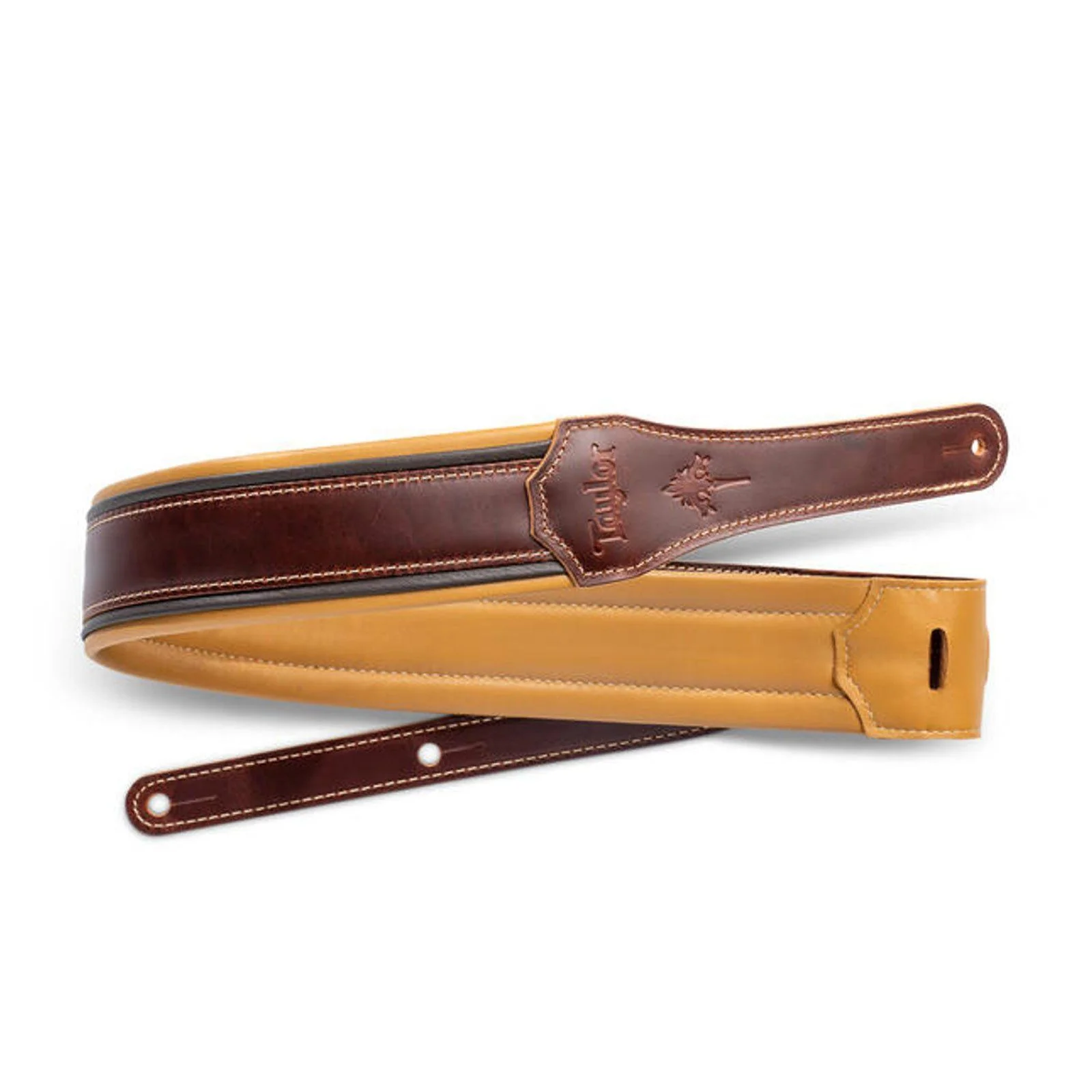 Taylor Ascension Leather Guitar Strap 2.5" (Cordovan Butterscotch & Black)