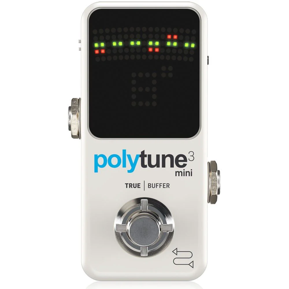 TC Electronic Polytune 3 Mini Tiny Polyphonic Tuner (White)