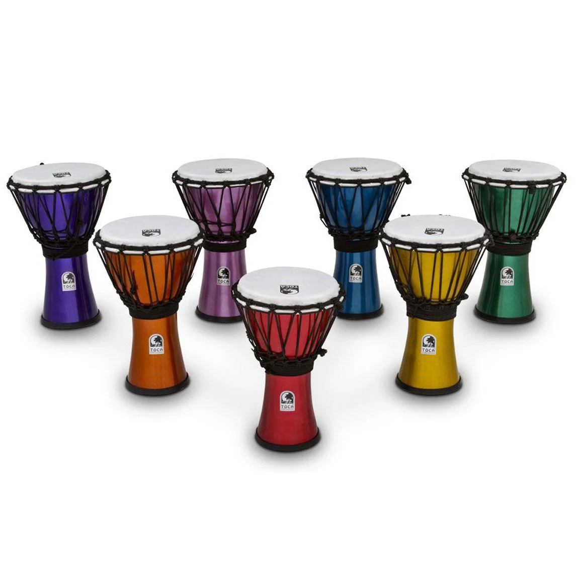 Toca Freestyle ColourSound 7inch Djembe 7 PACK