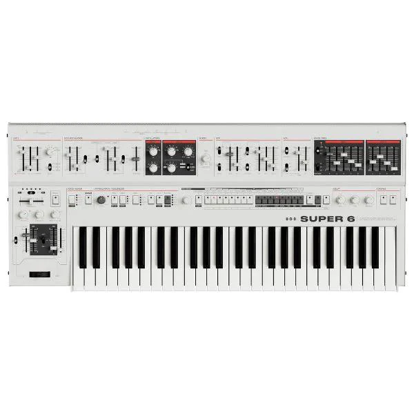 UDO Audio Super 6 12-Voice Polyphonic Analog-Hybrid Synth w/ FM & Wavetable (White)