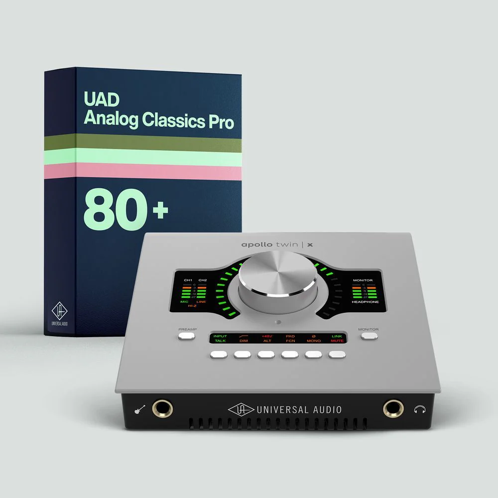 Universal Audio Apollo Twin X Quad Gen 2 TB3 Audio Interface w/ Analog Classics Pro Bundle