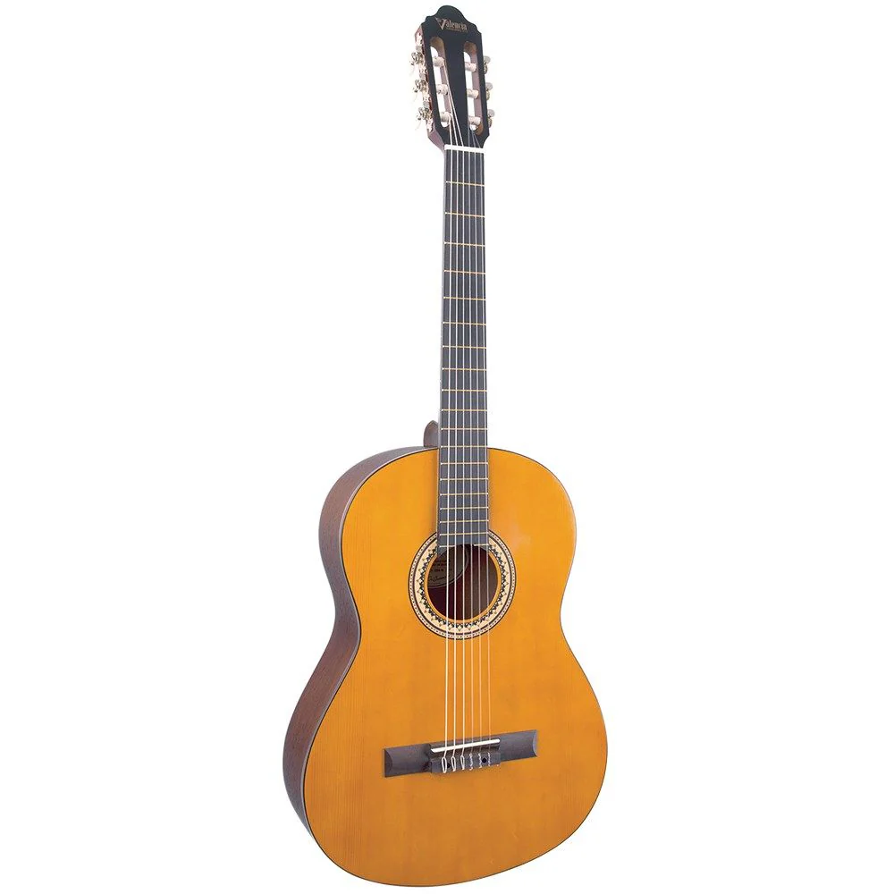 Valencia VC204H 4/4 Hybrid Classical Guitar (Natural Satin)