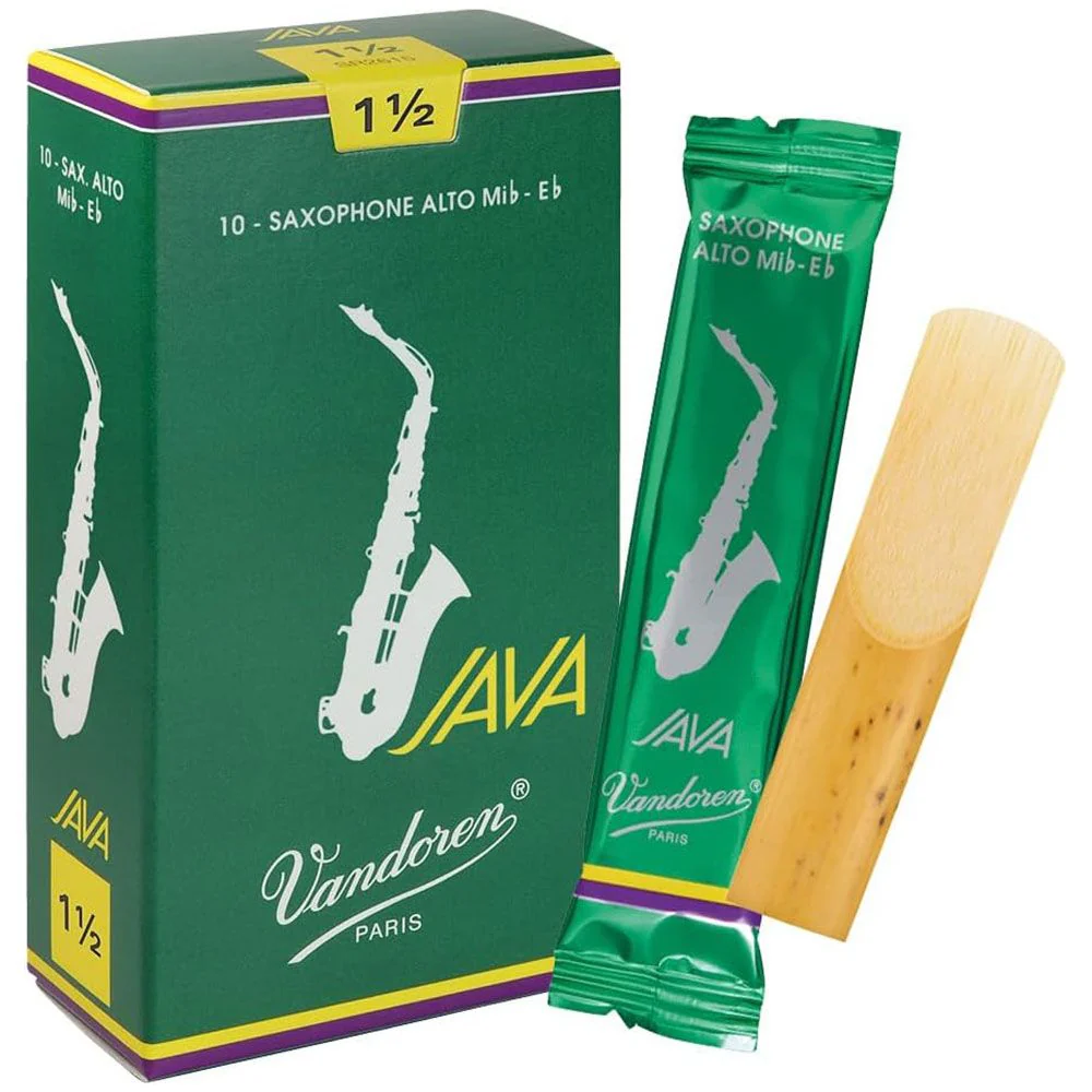 Vandoren Alto Sax Reed JAVA Strength 1.5 10 Pack