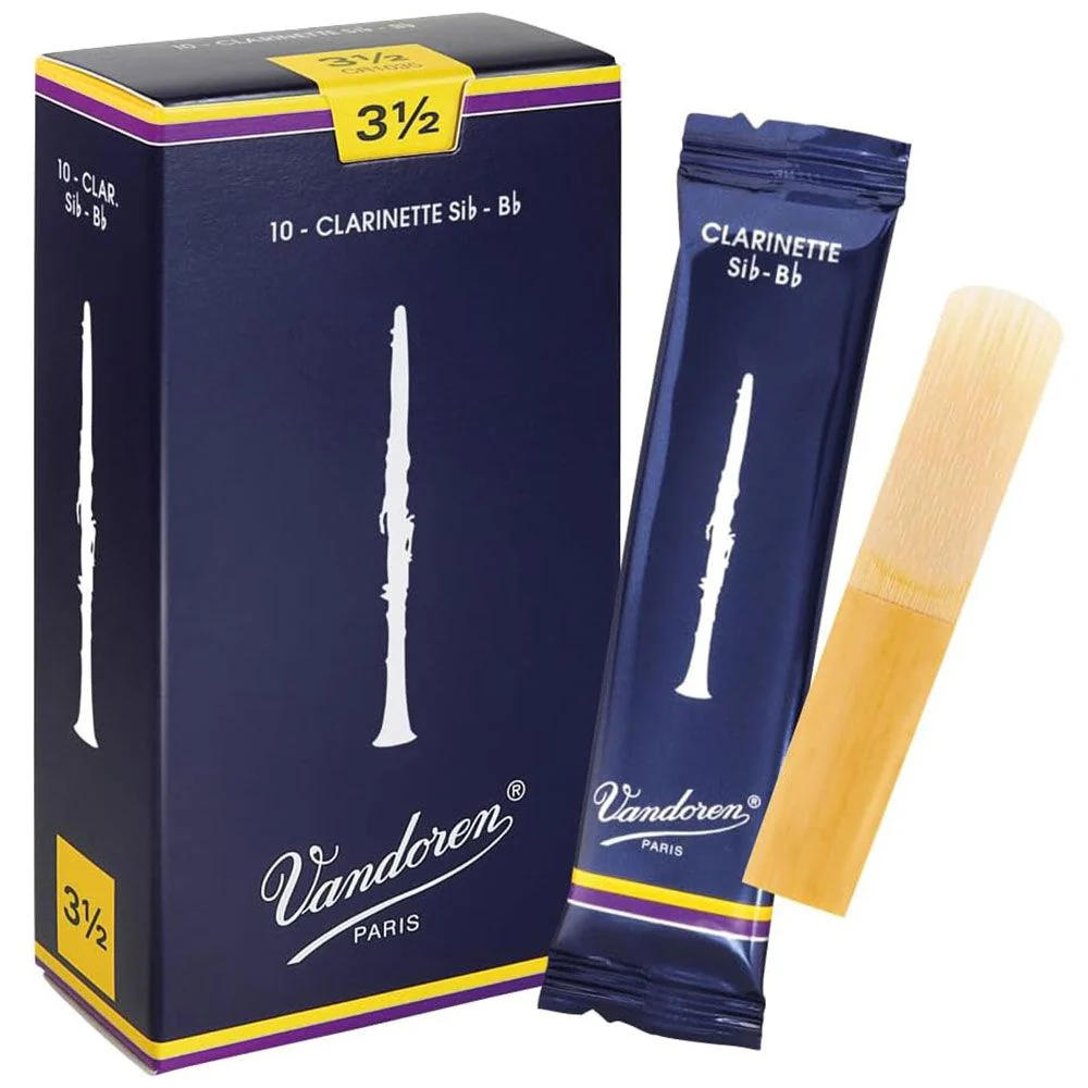 Vandoren Traditional B Flat Clarinet Reeds Strength 3.5 10 Pack