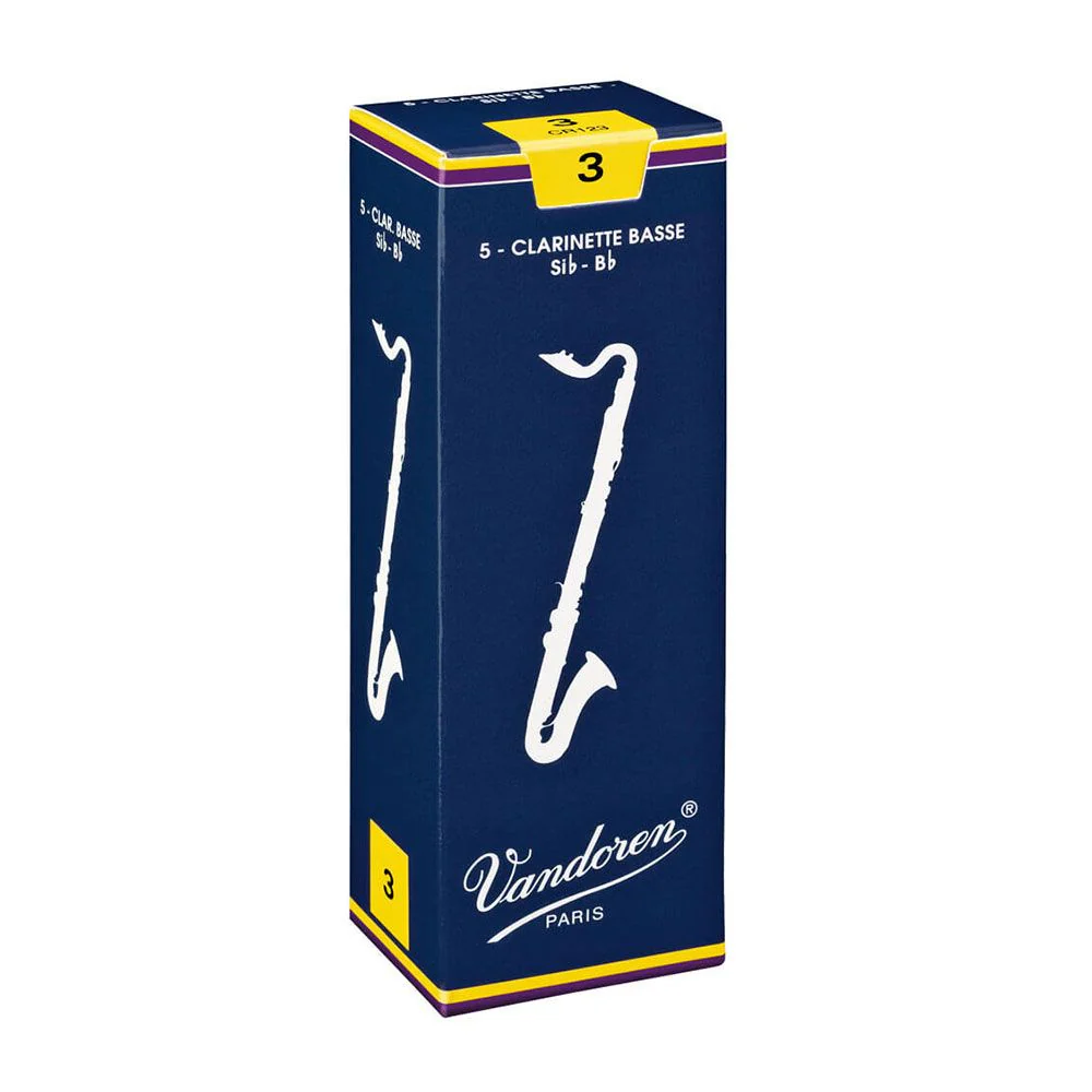 Vandoren Traditional Bb Bass Clarinet Reed - Strength 2 (5-Pack)