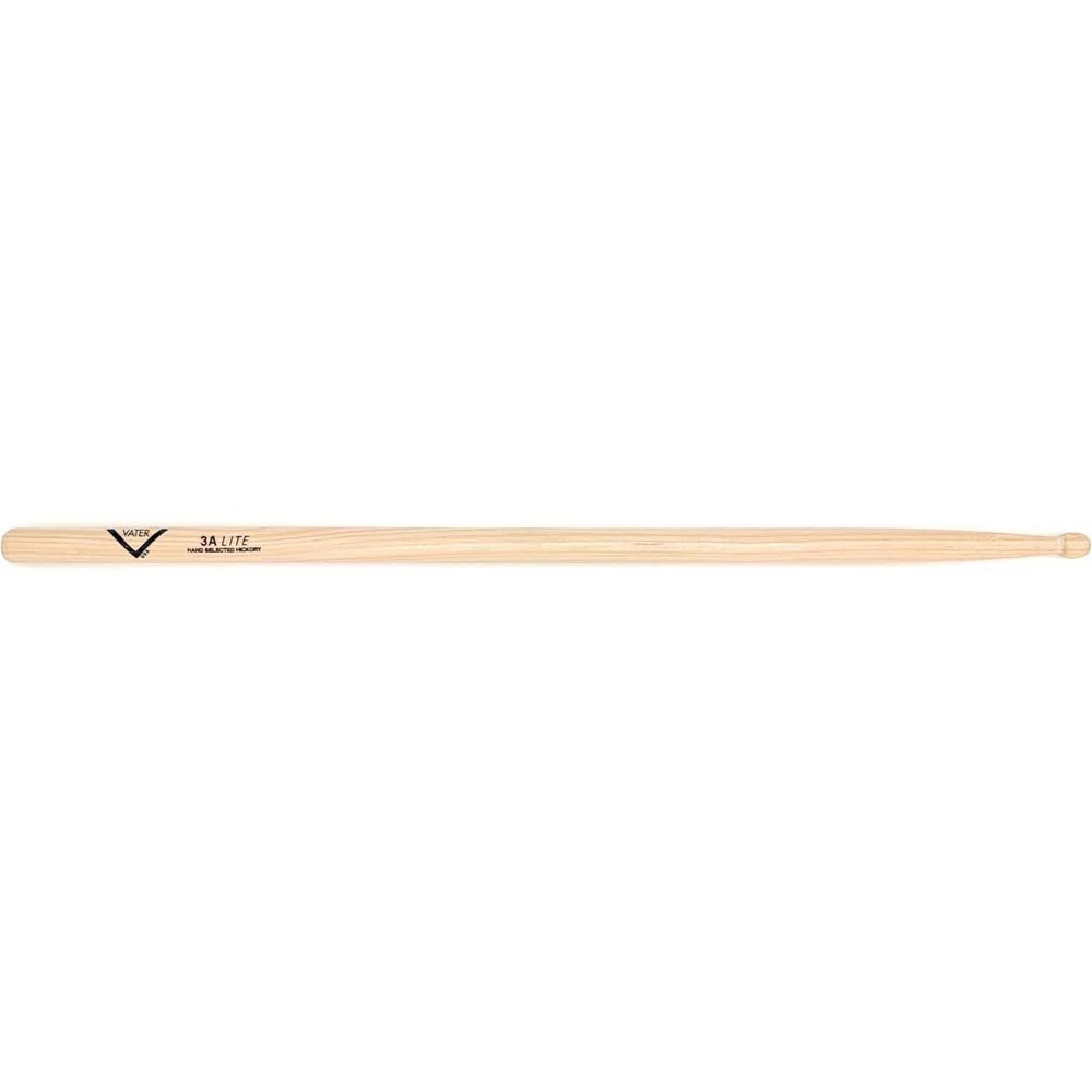 Vater VH3ALW American Hickory Wood Tip Drumsticks (Light) (Pair)
