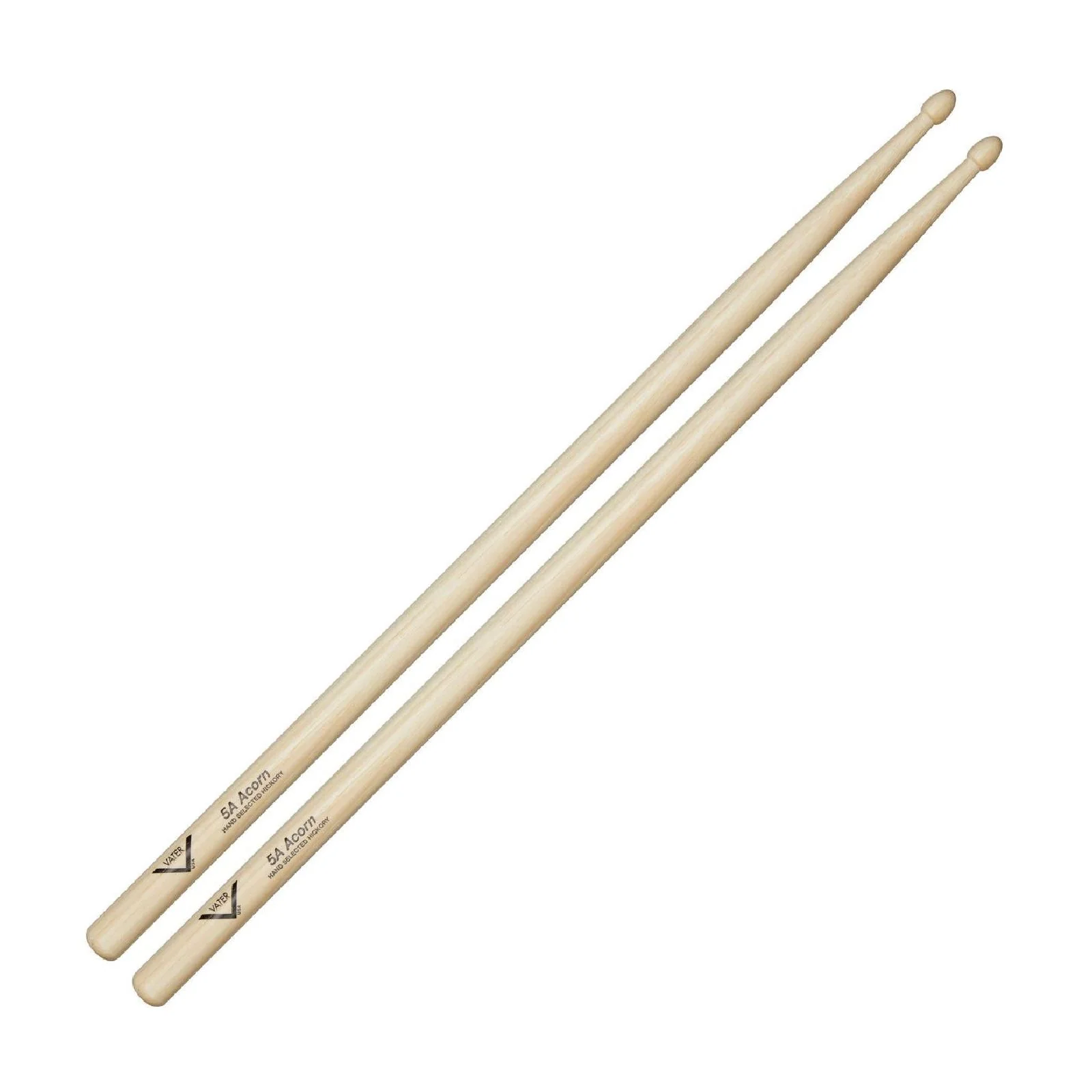 Vater VHP5AAW Power 5A Ameican Hickory Acorn Wood Tip Drumsticks (Pair)