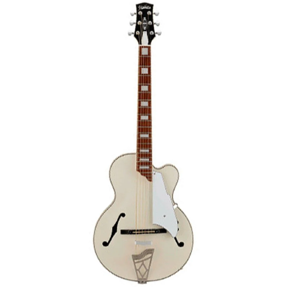 Vox Giulietta 5TPS Archtop Guitar w/ Piezo Pickup & Gig Bag (Pearl White)