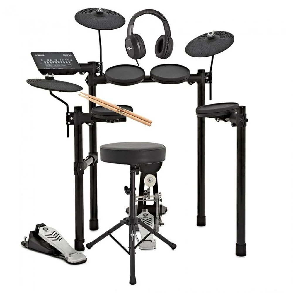 Yamaha DTX432K PLUS Electronic Drum Kit w/ DS550 Drum Stool HPH50 Headphones & Sticks