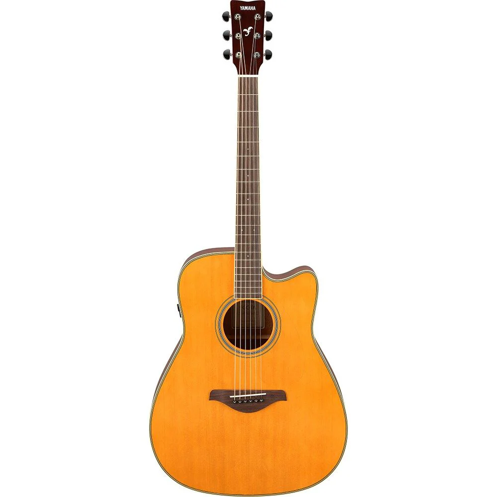 Yamaha FGC-TA TransAcoustic Electric Guitar w/ Cutaway (Vintage Tint)