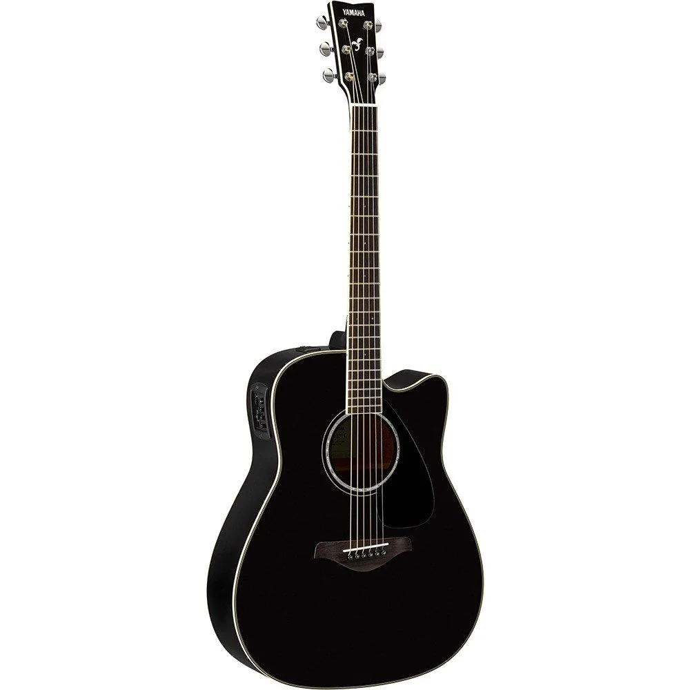 Yamaha FGX830C Electric-Acoustic Dreadnought w/Cutaway (Black)
