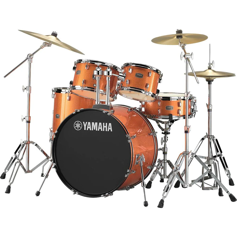 Yamaha Rydeen Euro 22" Drum Kit Pack w/ Cymbals & Hardware (Orange Glitter)