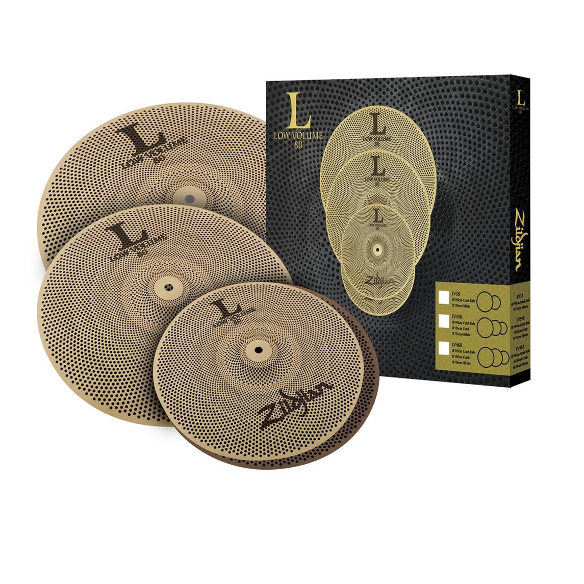 Zildjian L80 Low Volume 14/16/18 Cymbal Set