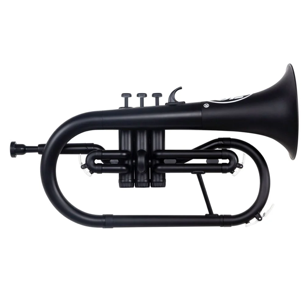 ZO Next Generation ABS Bb Flugelhorn w/ Mouthpiece & Bag - Empire Black Finish