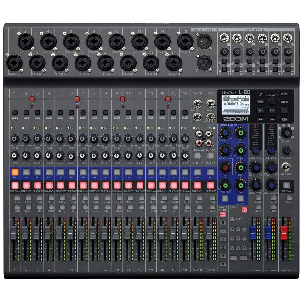 Zoom LiveTrak L-20 Digital Mixer & Recording Console
